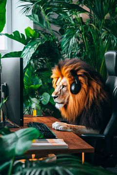 De gokkoning van de jungle van Poster Art Shop