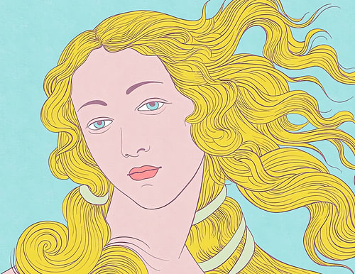 Blonde Face in Breeze