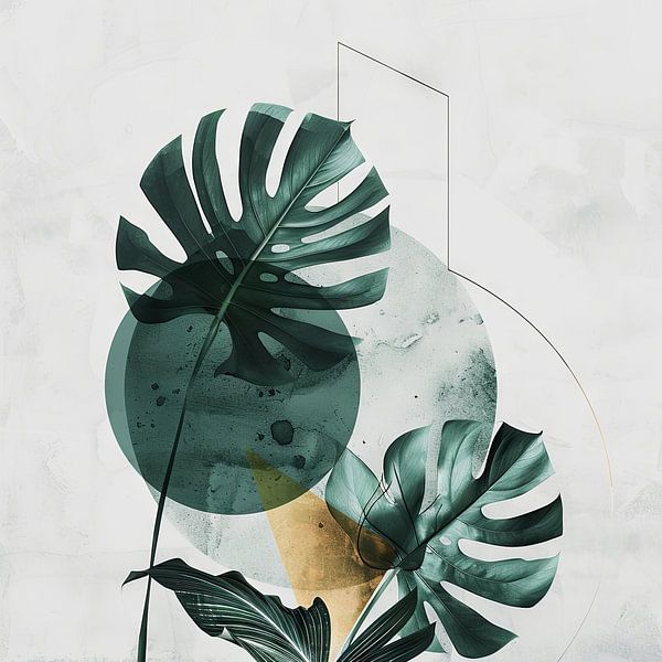 Tropical leaves Monstera by Poster Art Shop