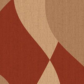 Retro abstracte kunst. Golven in warme kleuren nr.7 van Dina Dankers