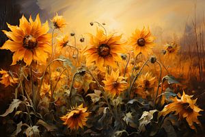 Sonnenblumenfeld von Heike Hultsch