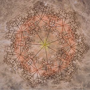 Mandala chique, rood-bruin
