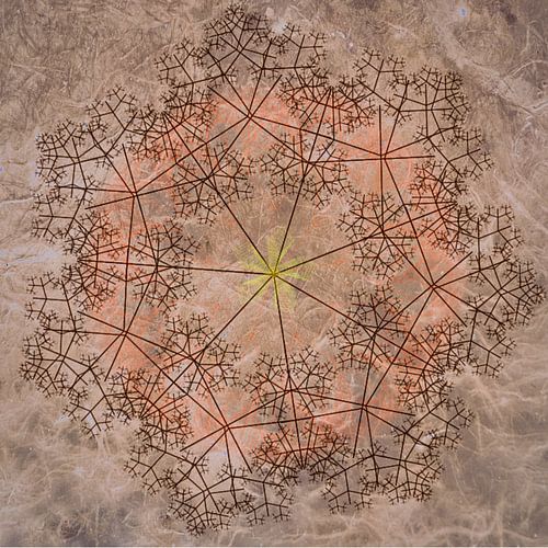 Mandala chic, rot-braun von Rietje Bulthuis