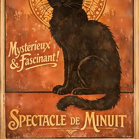Affiche « Chat noir » sur Linda de Klein