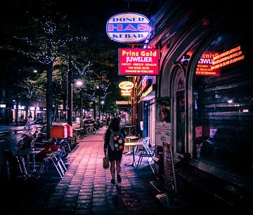 Rotterdam Neon Light by night