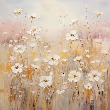 Bloemenveld betoverend pastel