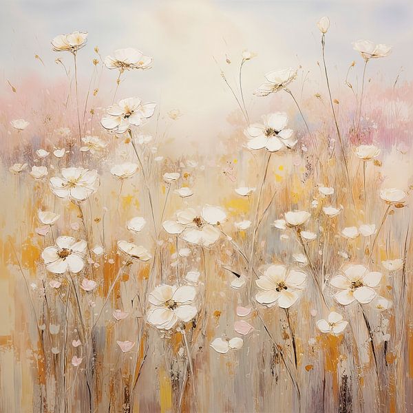 Blumenfeld zauberhaftes Pastell von Bianca ter Riet