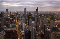 Chicago skyline by night van Michèle Huge thumbnail