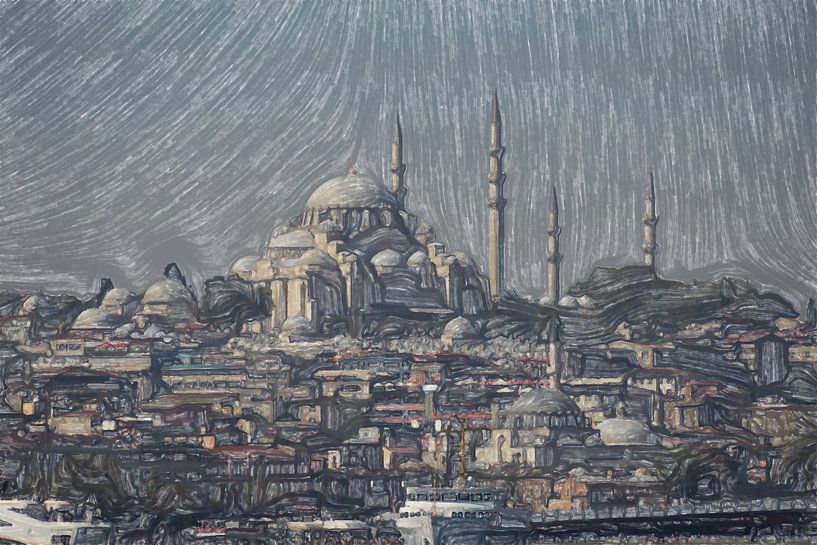 Oude stad van Istanbul van Frank Heinz
