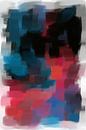 Abstract rood blauw zwart van Maurice Dawson thumbnail