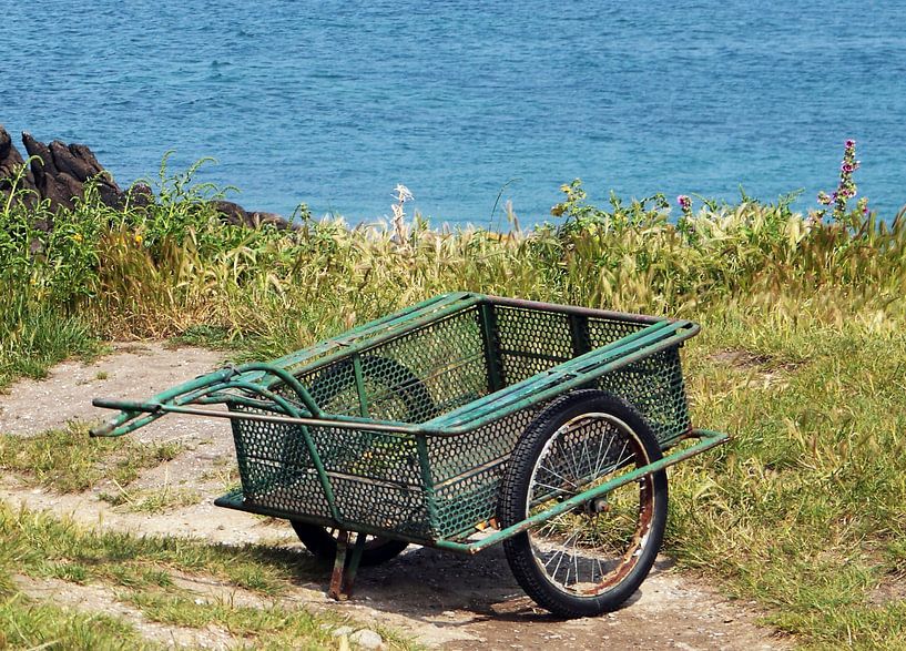Handwagen, am Meer abgestellt von Frank Herrmann