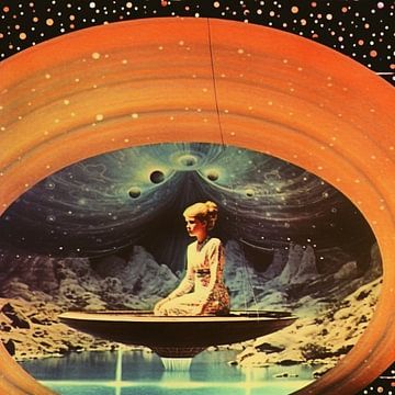 Oranje ringen - Ruimtecollage van Samantha Hearn