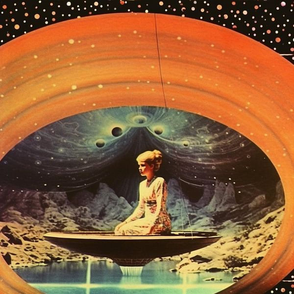 Rings of Orange - Space Collage by Samantha Hearn