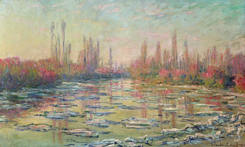 Claude Monet,De dooi op de Seine van finemasterpiece