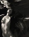 Stijlvol boudoir portret in zwart-wit, onder water van Carla Van Iersel thumbnail