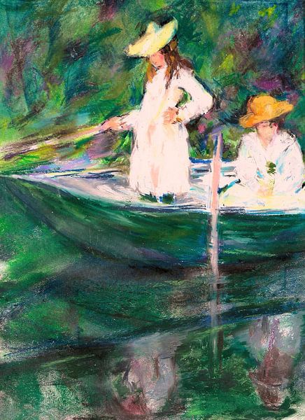 Deux filles dans une barque ( Inspiré par Monet) par Ineke de Rijk