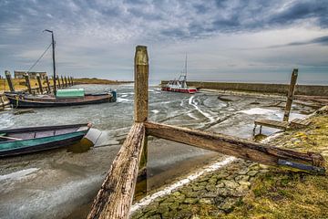 Het kleine haventje van Laaxum, Friesland