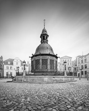 Wasserkunst Wismar (b/w) von Florian Schmidt