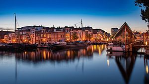 Galgenwater bij nacht Leiden