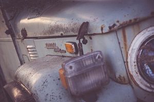 Old-fashioned rusty car - close up by WvH