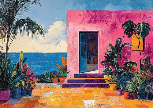 Matisse inspired Mediterranean Sea View Sea Fauvism