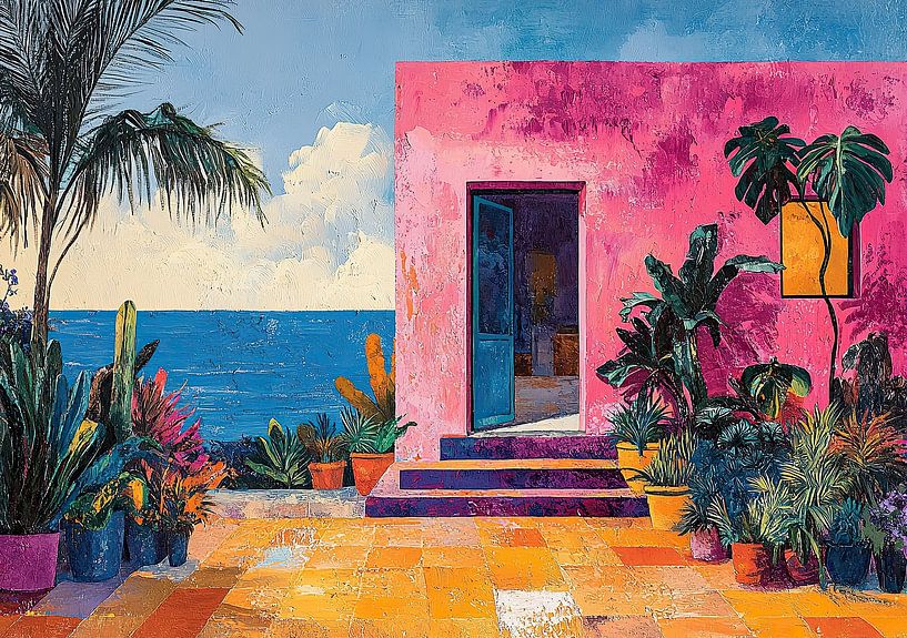 Matisse inspiriert Mediterran Meerblick Meer Fauvismus von Niklas Maximilian