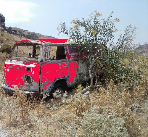 Volkswagenbusje rood