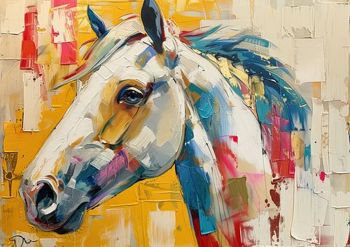 Malerei Buntes Pferd von Kunst Laune