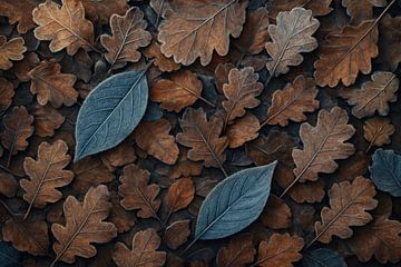 Herfstblad in rustige textuur