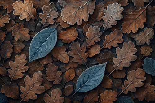 Herfstblad in rustige textuur