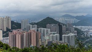 Hong Kong Skyline van Shanti Hesse