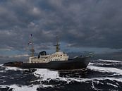 Seeschlepper das Zwarte Zee von Rene van Dam Miniaturansicht