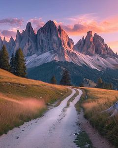 Leuchtende Dolomitenspitzen