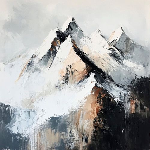Besneeuwd berglandschap