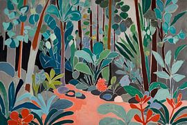 Colourful abstract rainforest design by Art & Soul Creations