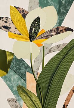 Moderne bloemenkunst #1. van AVC Art Studio