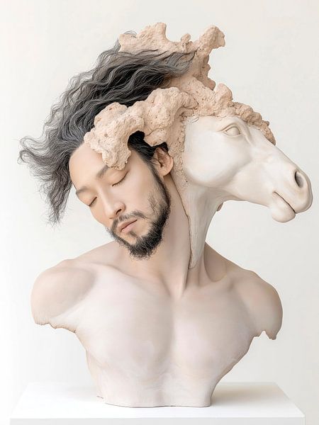 Metamorphosis of the Centaur - Bust of Duality by Fabel Schikorenko