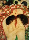 Portrait of mother and children, inspired by Gustav Klimt. by Ineke de Rijk thumbnail