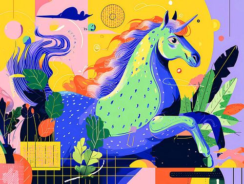 Horse Year Set. Modern illustrations of Chinese New Year by Ariadna de Raadt-Goldberg