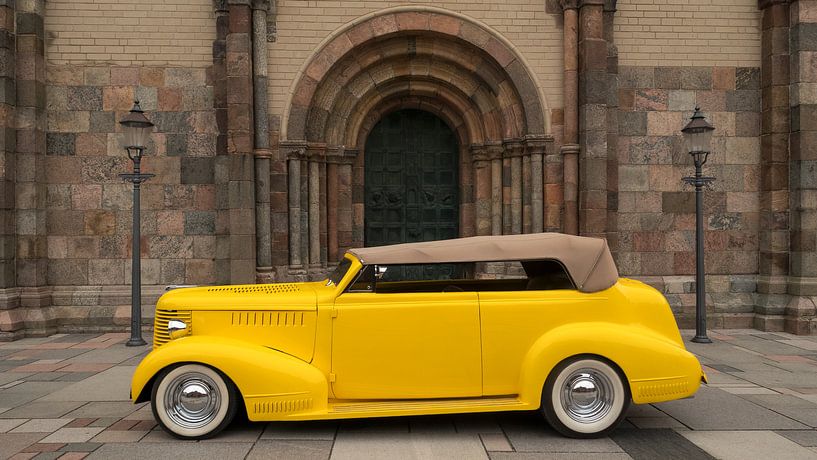 Klassischer gelber Pontiac Sloper 1938 von Dirk Verwoerd