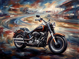 Harley-Davidson Fat Boy in der Farbe „Fire Sky“ von Jan Keteleer