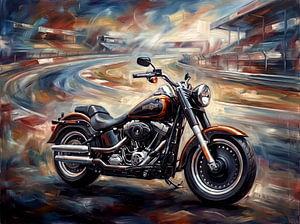 Harley-Davidson Fat Boy in de kleur Fire Sky