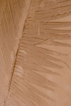 Mur en terre cuite avec forme de feuille sur Annelene Simonse