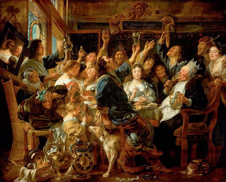 Das Fest des Bohnenkönigs, Jacob Jordaens von Meisterhafte Meister