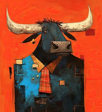 Modern Taurus with Collar and Ties by ARTEO Paintings