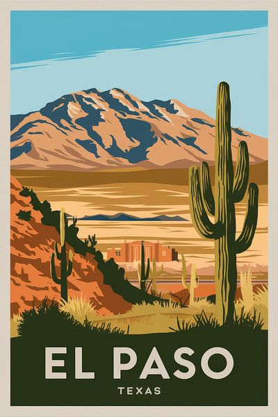 El Paso, Texas by Poster Art Shop