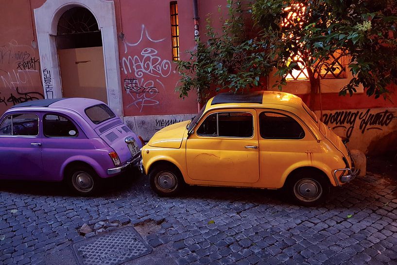 Fiat 500 Cinquecento Rome Trastevere par Leonoor Mulder