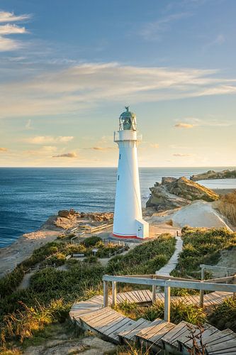 Castle Point Lighthouse on the Wairarapa Coast, New Zealand by Christian Müringer