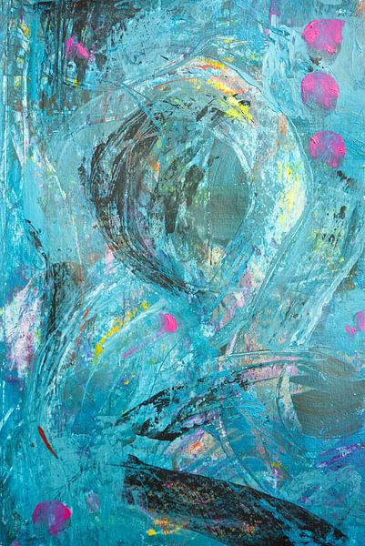 Contentment Blue Abstract 1 #20240315 by Iris Holzer Richardson