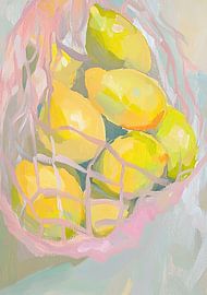 Lemons Preppy Kitchen Pastel by Niklas Maximilian